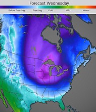 Absurdly cold weather is about to grip much of the US, trapping millions of Americans in sub-zero temperatures and bringing "dangerous to impossible travel conditions."