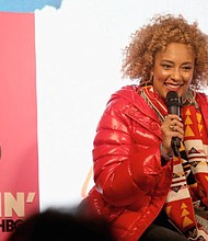 Comedian Amanda Seales speaks onstage during "I Be Knowin'" A Candid Convo With Amanda Seales during the 2019 Sundance Film Festival at The Blackhouse Foundation on January 27, 2019 in Park City, Utah. (Photo by Natalie Behring/Getty Images for The Blackhouse Foundation)