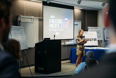 METRO Board Chair Carrin Patman encourages the public to provide feedback on draft plan.
