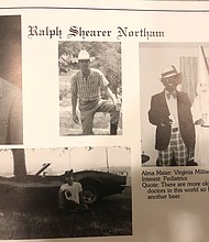 This image shows Virginia Gov. Ralph S. Northam’s page in his 1984 Eastern Virginia Medical School yearbook. The page shows a picture of a person in blackface and another wearing a Ku Klux Klan hood next to different pictures of the governor.
