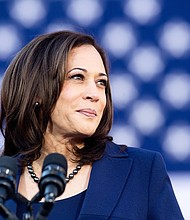 Sen. Kamala Harris directly confronted critics Monday who have questioned her black heritage, her record incarcerating minorities as a prosecutor and her decision to marry a white man.
