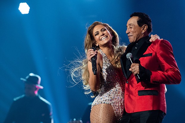 Jennifer Lopez and Smokey Robinson perform onstage at the 61st annual Grammy Awards at Staples Center in Los Angeles on Sunday.

CREDIT: Emma McIntyre/Getty Images/Getty Images for the Recording Academy