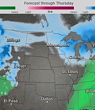 Winter warnings, watches or advisories stretch from the Upper Midwest through western Virginia and up to Maine.