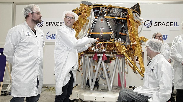 The spacecraft, called "Beresheet," weighs 1,300 pounds