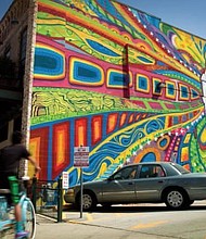 There's plenty of art on display outside of Houston's museums, too. Case in point is this large mural by graffiti artist GONZO247. Located in downtown Houston, it showcases a few of the things Houston is best known for.