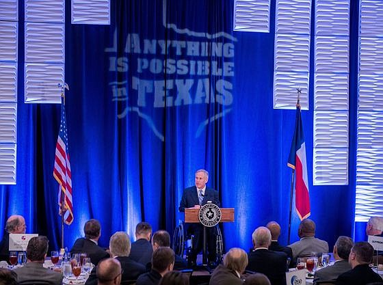 Governor Greg Abbott  at the Houston Business Coalition and C Club Luncheon in Houston