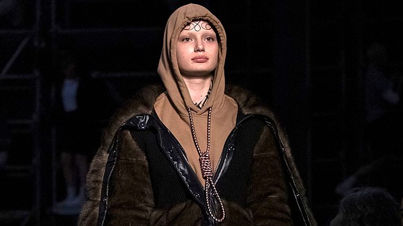 Burberry is apologizing after one of its fashion accessories displayed on a runway during London Fashion Week — a hoodie …