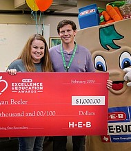 •	Ryan Beeler, Spring Woods High School, Spring Branch ISD (Rising Star Secondary)