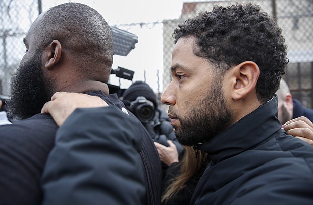 Jussie Smollett apologized to the cast and crew of "Empire" on Thursday night for any embarrassment the recent allegations may have caused, but he maintained that he was innocent, a person at the meeting told CNN.