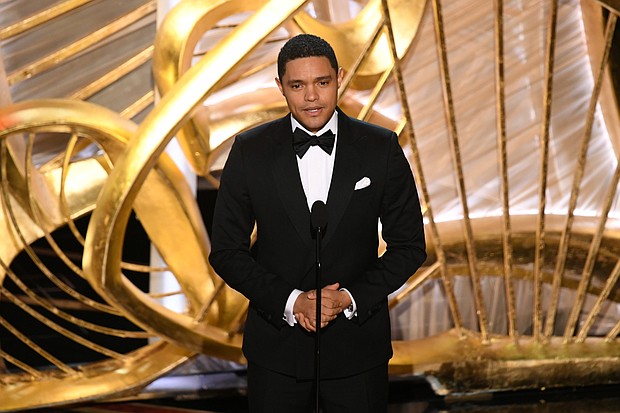 "The Daily Show" host introduced the best picture nominee "Black Panther" and had some fun with the idea that people think the fictional setting of the country of Wakanda is real.