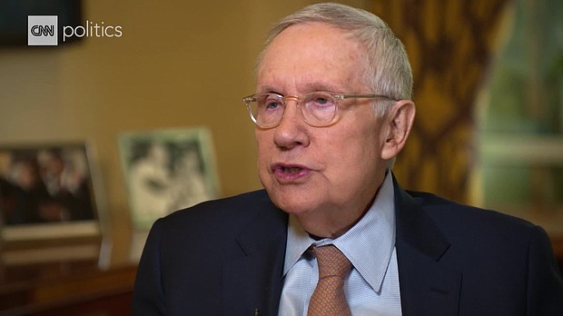 Former Democratic Senate Leader Harry Reid has some advice for the Democrats running for president in 2020: It's not all about Donald Trump.