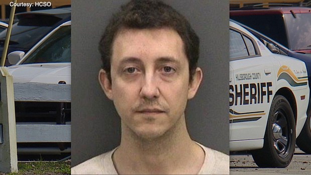A Brandon man held a minor captive inside his home for 52 days, according to court documents. The Navy veteran, 39-year-old Thomas Hill, faces four felonies for allegedly driving across state lines to take the minor.

Full Credit: Hillsborough County Sheriff's Office
