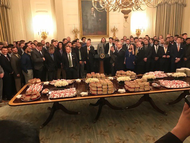 Trump White House Clemson dinner: Successful people who eat fast food