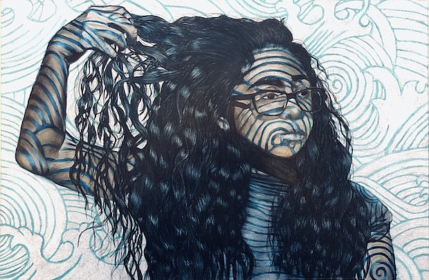 Photo: Superintendent’s Award ($250 donated by HCDE): Art by Maria Cortes, Galena Park High School, Galena Park ISD, teacher Antonio Hurtado