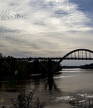 A view of the Edmund Pettus Bridge over the Alabama River in Selma, Ala.