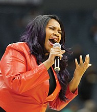 CIAA!: The annual CIAA Tournament is known for its fun — inside and outside the basketball arena. And this year in Charlotte, N.C., was no exception, as HBCU alumni, fans and family enjoyed four days of food, fun and activities in the Queen City. Nine-time Grammy nominee Kelly Price entertains the audience during halftime at the women’s championship game Saturday. (photos by Randy Singleton)