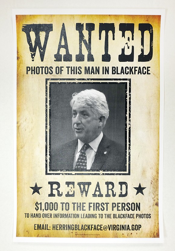 The Republican Party of Virginia is offering a $1,000 reward for photographic evidence of Virginia Attorney General Mark R. Herring ...