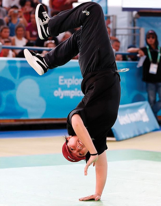 Ramu Kawai of Japan is the first female gold medalist in breakdancing after beating Emma Misak of Canada during the Breaking B-Girls Gold Medal Battle at the Summer Youth Olympic Games last October in Bueonos Aires, Argentina.