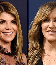 Left, Lori Loughlin and Felicity Huffman