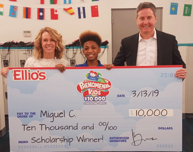 Miguel Coppedge won Ellio’s 2018 Phenomenal Kids Scholarship Contest, which recognizes phenomenal kids in its second year of existence. Several ... Miguel Coppedge won Ellio’s 2018 Phenomenal Kids Scholarship Contest, which recognizes phenomenal kids in its second year of existence. Several ...