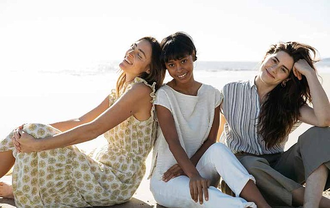 Outerknown, the sustainable lifestyle brand, moves into spring 2019 with the launch of its first-ever women’s collection. (L to R) Raychel Roberts, Candace Reels, Lauren Singer