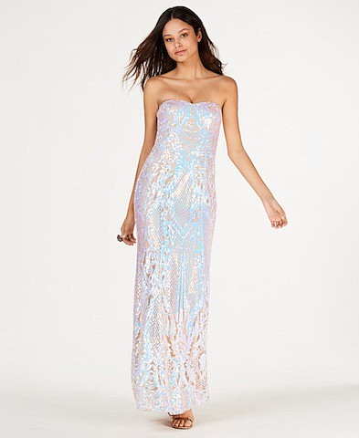 Say Yes to the Prom Iridescent Sequin Gown, Created for Macy’s, $189.00