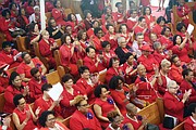 Hundreds of members of Delta Sigma Theta Sorority filled First Baptist Church of South Richmond for Sunday’s dedication ceremony for the historical markers honoring Richmond native Dorothy I. Height, 10th national president of the sorority.