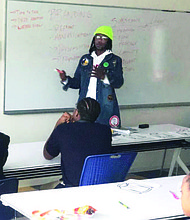 Building Bridges Arts is a nonprofit organization that provides creative workshops for teenagers. Just recently, the founder, Nicole Bridges, began offering workshops at the Gary Comer Youth Center. Photo Credit: Building Bridges Arts