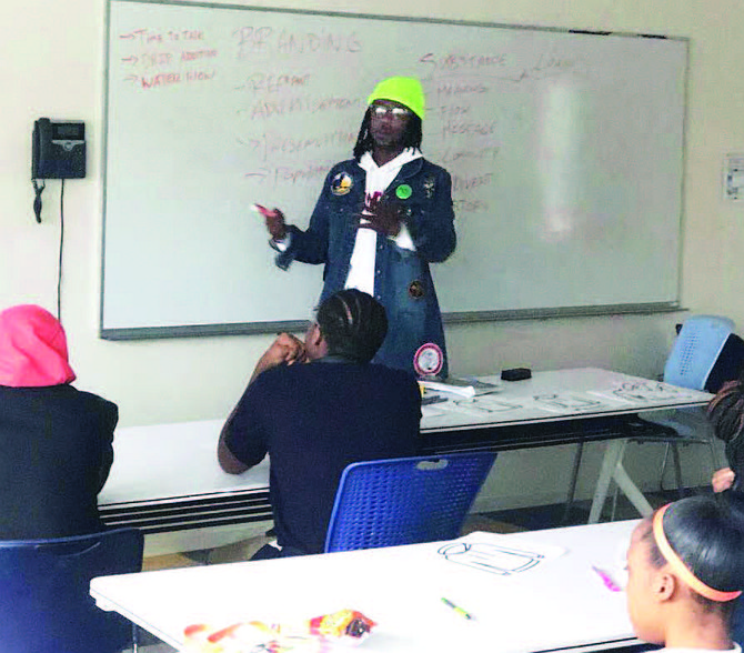 Building Bridges Arts is a nonprofit organization that provides creative workshops for teenagers. Just recently, the founder, Nicole Bridges, began offering workshops at the Gary Comer Youth Center. Photo Credit: Building Bridges Arts