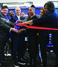 Olive-Harvey College recently hosted a ribbon cutting ceremony for its new Transportation, Distribution, and Logistics Center. Photo Credit: Brooke Collins/City of Chicago