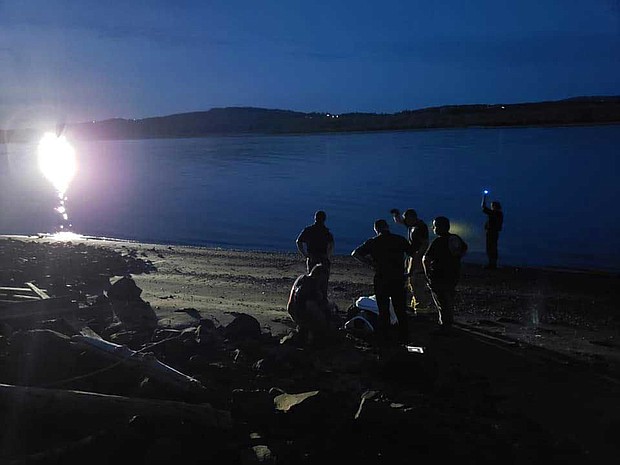 A 30-year-old man was taken to the hospital night after he fell off a cliff along the Columbia River.