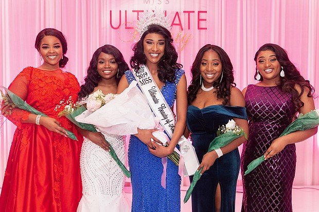 Miss Ultimate Beauty of America 2019 - Miss Division Top 5 - (left to right) 4th Runner Up Atarah Hooten, 2nd Runner Up Corlisa Hockless, Miss Ultimate Beauty of America 2019 Rebecca Edwards, 1st Runner Up Lauren Clemons, 3rd Runner Up Morgan McGowan/ Photo by Jerren Willis