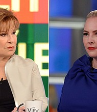 Joy Behar, left, and Meghan McCain debated border security on Monday's episode of "The View."