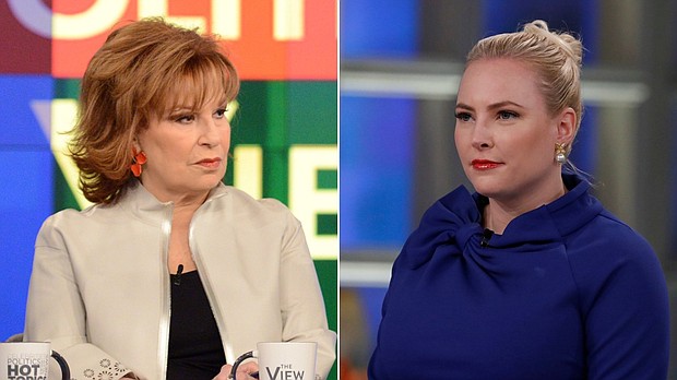 Joy Behar, left, and Meghan McCain debated border security on Monday's episode of "The View."