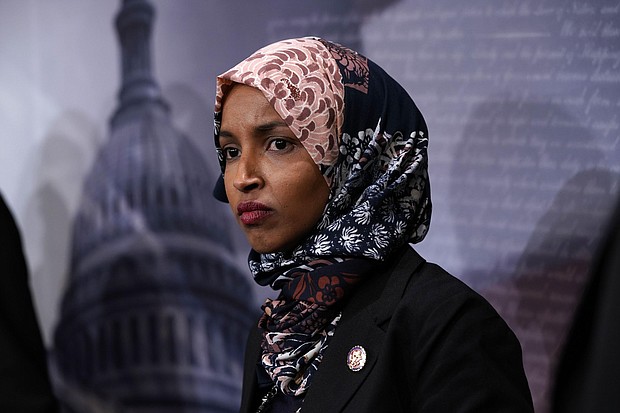Rep. Ilhan Omar slammed a senior White House adviser, who's Jewish, as a "white nationalist" on Twitter.