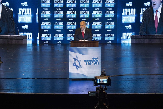 Netanyahu rallying his supporters in Beer Sheva: "They (the left) have the media but we have the people."