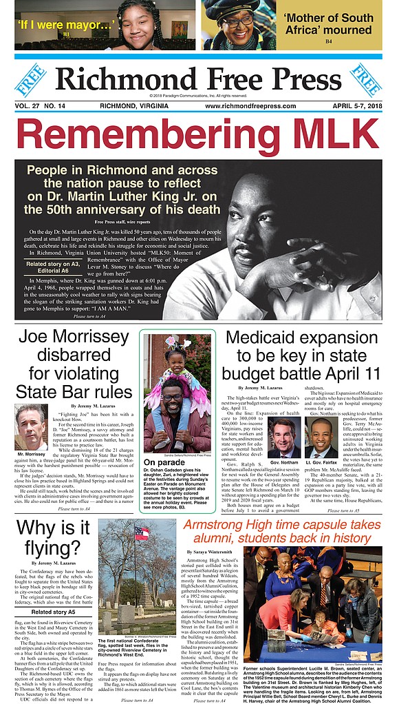 The Richmond Free Press was recognized with 13 awards, including six first-place awards, at the annual Virginia Press Association competition ...