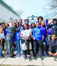 In celebration of National Volunteer Week, over 40 young Chicagoans gathered in Englewood to assemble care packages for iGrow Chicago to distribute to community members in need. Photo Credit: WE Volunteer Now