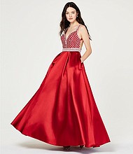 Say Yes to the Prom
Juniors' Jewel-Top Ballgown, Created for Macy's, $169.00
