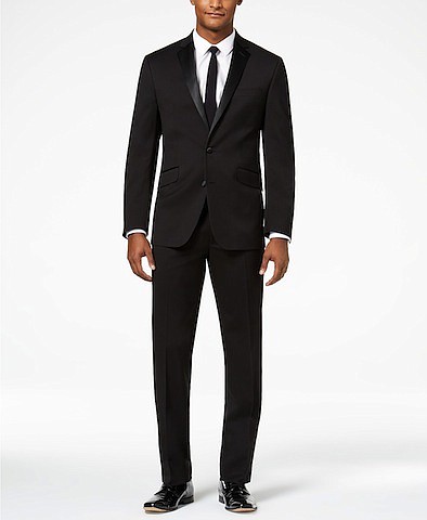 Kenneth Cole Reaction
Men's Techni-Cole Slim-Fit Stretch Black Notch Lapel Tuxedo, $425.00
Sale $119.99 4/22/19
