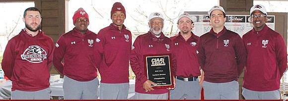 Three down and one to go. The Virginia Union University golf team is nearing a clean sweep of CIAA tournaments. ...