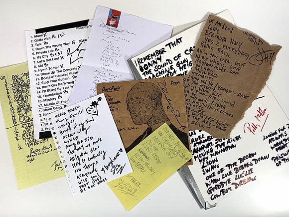 Starting tonight, 100+ setlists from renowned musicians will go to auction online to benefit international youth writing and activism centers …