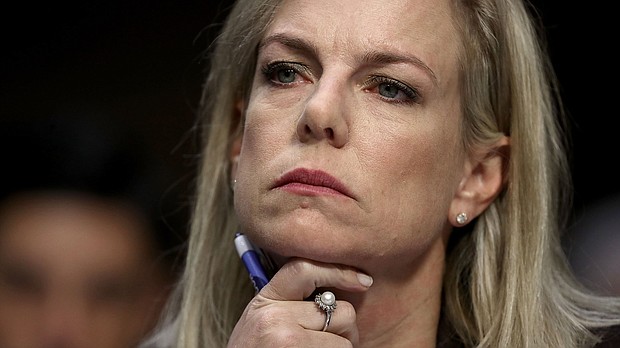 Former Homeland Security Secretary Kirstjen Nielsen was urged by acting White House chief of staff Mick Mulvaney not to bring up the subject of possible Russian interference in the 2020 election to President Donald Trump, The New York Times reported Wednesday.