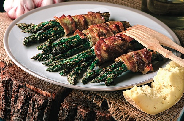 Grilled Bacon-Wrapped Asparagus/Photo courtesy of Getty Images