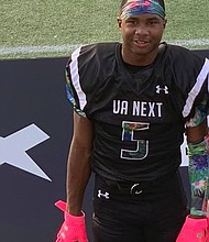 Jaylon McKenzie, a 14-year-old rising football star from Belleville, IL, was shot and killed on Saturday night.

CREDIT: Sukeena Gunner/Jaylon Mckenzie Rising Star