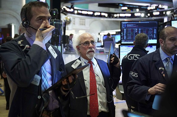 US stock market losses accelerated Tuesday morning, as financial markets grapple with the risk of an all-out trade war.