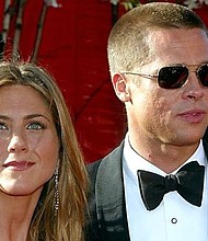 Jennifer Aniston and Brad Pitt at the Emmys in September 2004. Brad Pitt and Jennifer Aniston have been divorced since 2005 and have married (and divorced) other people since then. But that hasn't stopped the public's fascination with them getting back together.
