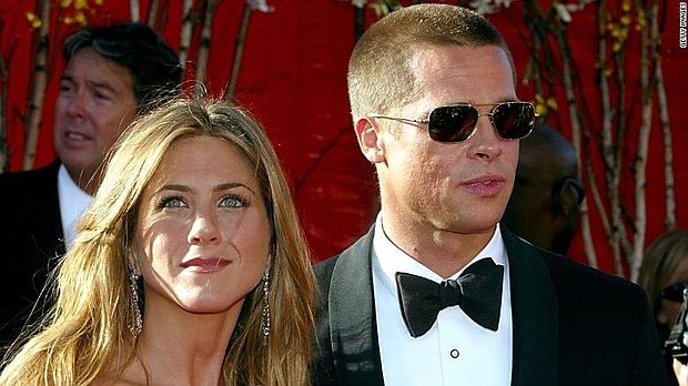 Jennifer Aniston and Brad Pitt at the Emmys in September 2004. Brad Pitt and Jennifer Aniston have been divorced since 2005 and have married (and divorced) other people since then. But that hasn't stopped the public's fascination with them getting back together.