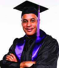 Olive-Harvey Valedictorian, Robert Newson (pictured), waited almost 30 years to start college and despite the challenges he faced as a full-time employee, parent, and college student, he was able to graduate with honors. Photo Credit: City Colleges of Chicago