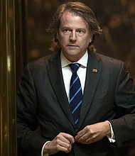Don McGahn, general counsel for the Trump transition team, gets into an elevator in the lobby at Trump Tower, November 15, in New York City.